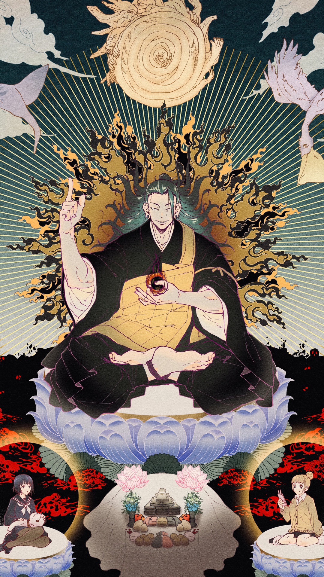 Suguru Geto from Jujutsu Kaisen HD Phone Wallpaper