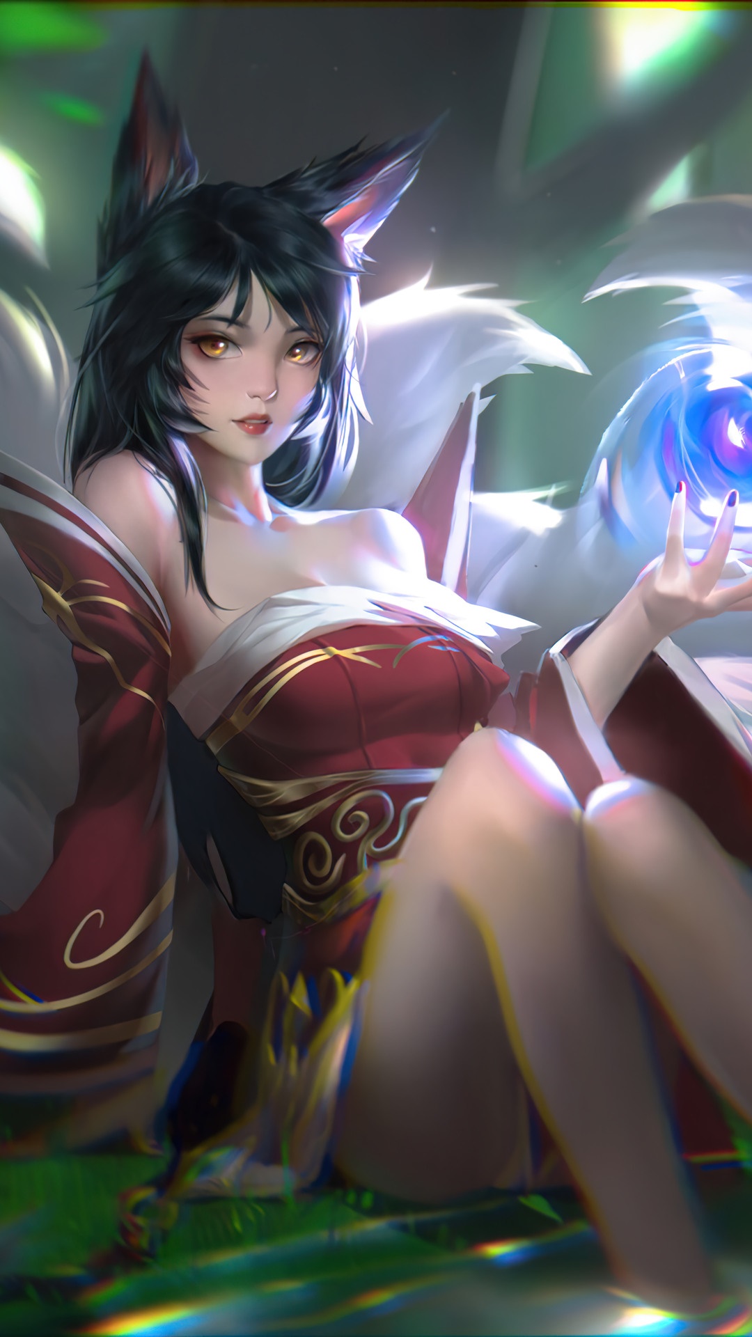 Ahri from League of Legends HD Phone Wallpaper