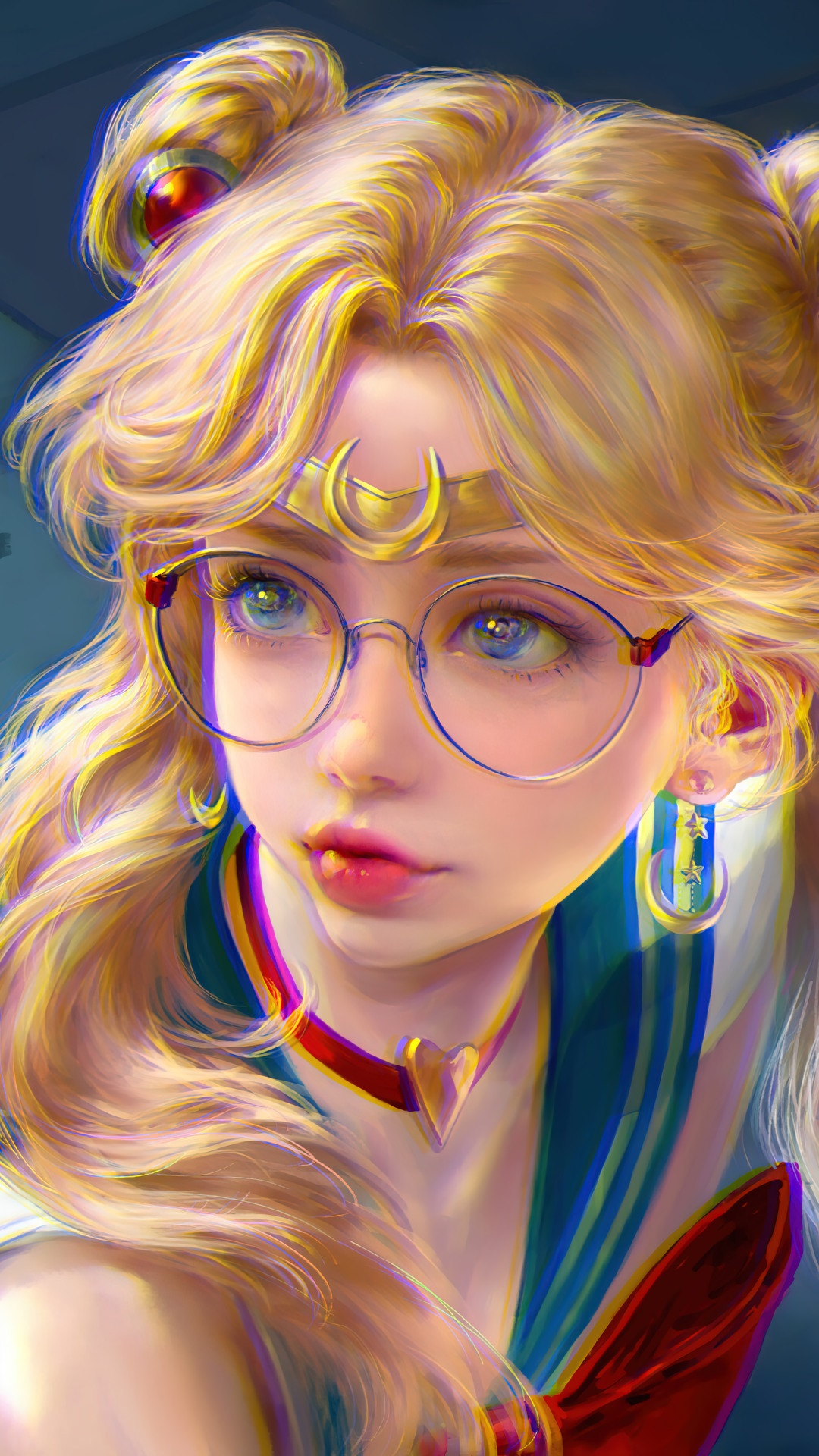 Sailor Moon wearing glasses HD Phone Wallpaper