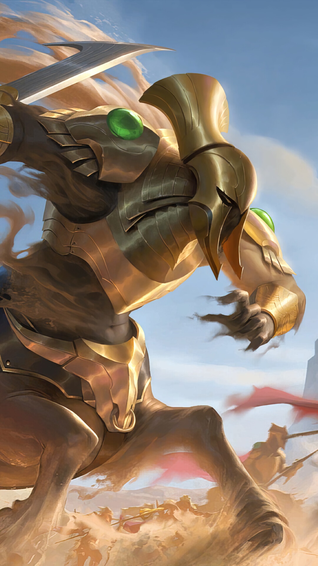 Renekton from League of Legends in battle HD Phone Wallpaper