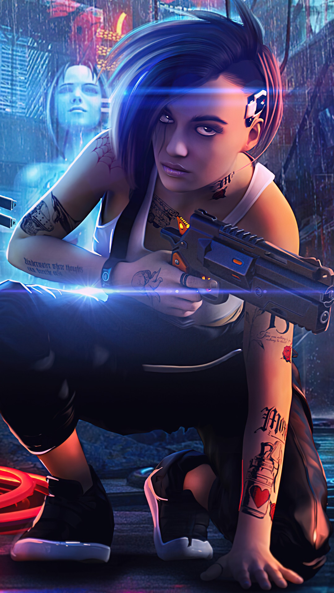 Judy Alvarez from Cyberpunk 2077 HD Phone Wallpaper