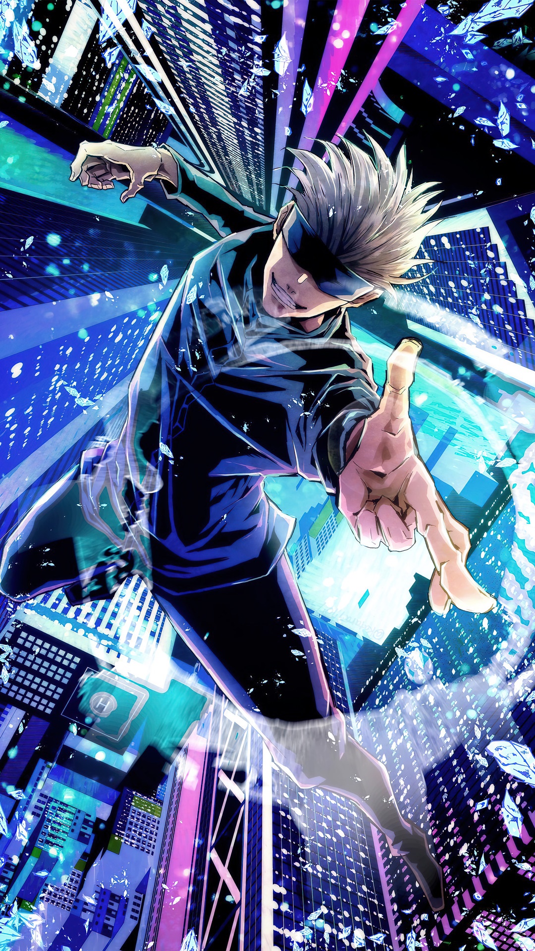 Satoru Gojo from Jujutsu Kaisen HD Phone Wallpaper