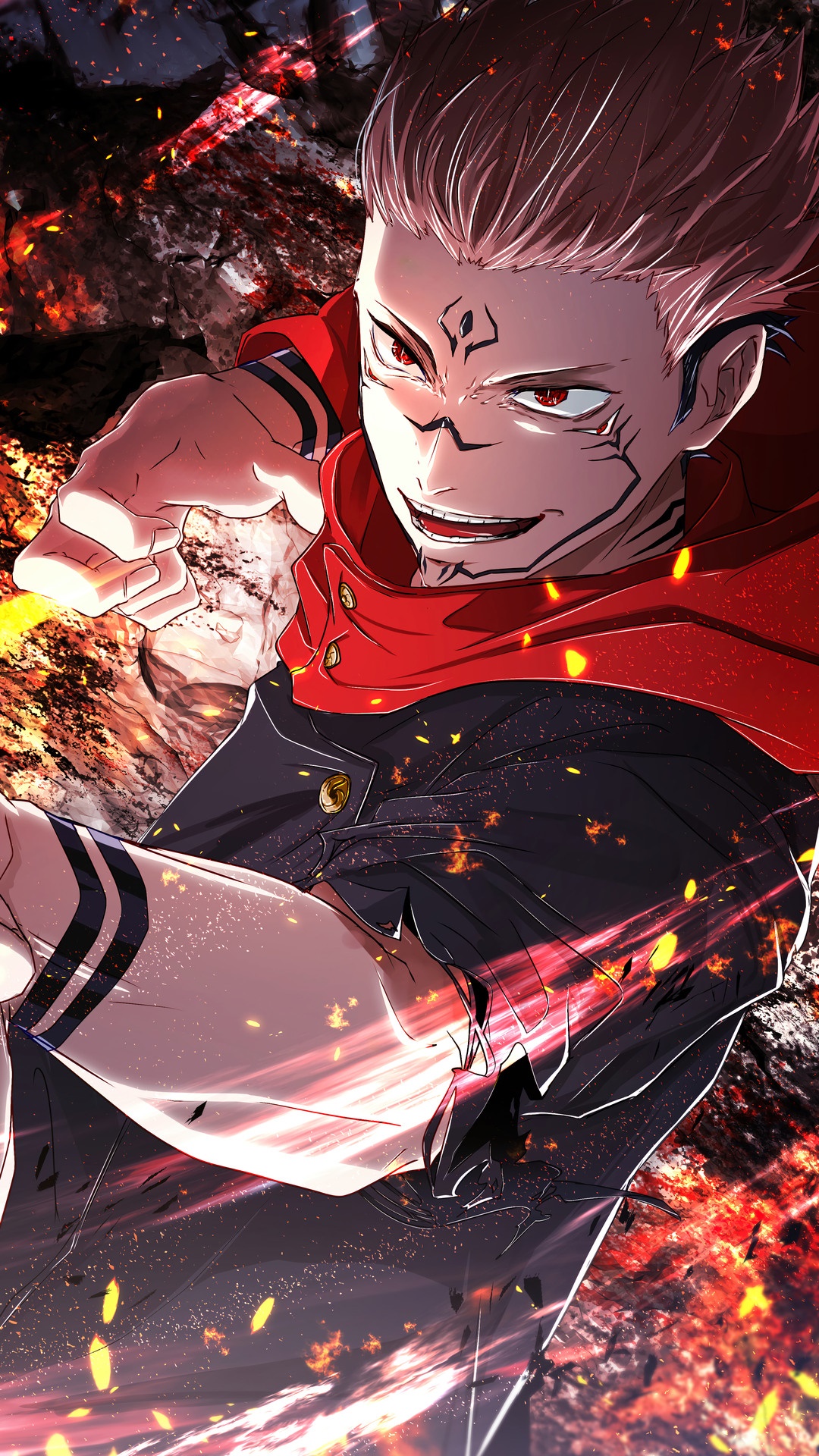 Yuji Itadori from Jujutsu Kaisen HD Phone Wallpaper