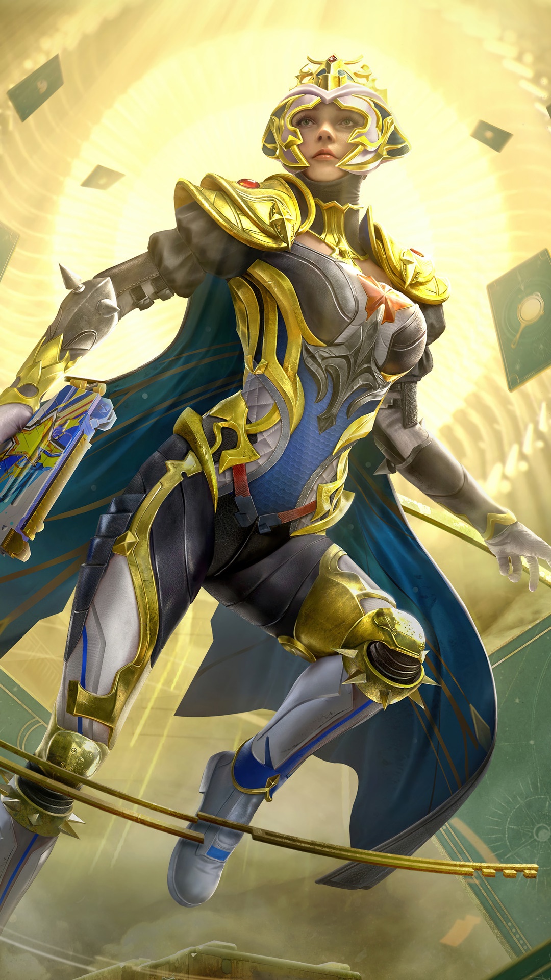 Character from PUBG Mobile in ornate armor HD Phone Wallpaper
