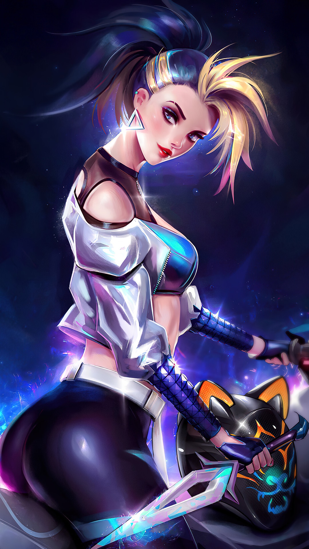 Akali from League of Legends KDA HD Phone Wallpaper