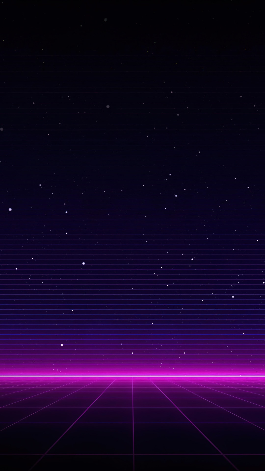 Outrun Digital Art Grid Landscape HD Phone Wallpaper