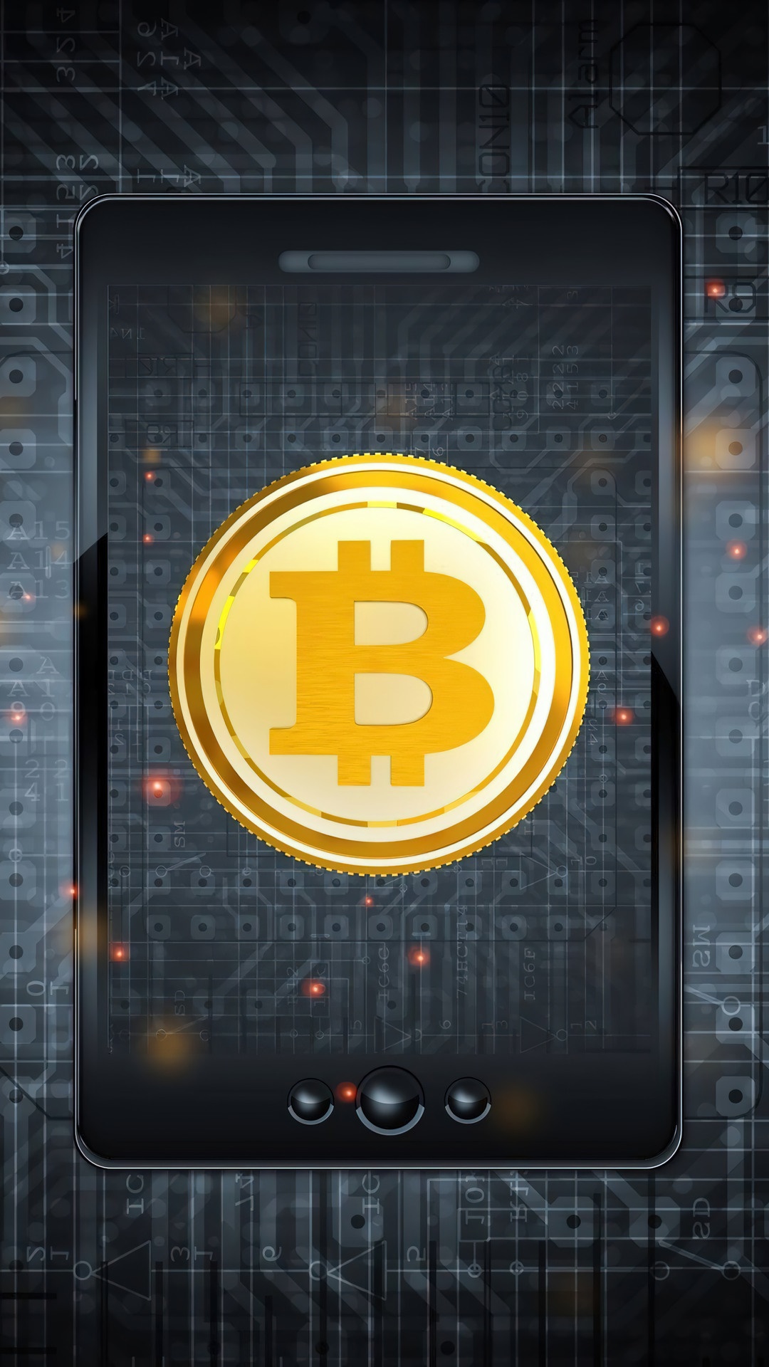 Bitcoin Cryptocurrency on Smartphone HD Phone Wallpaper