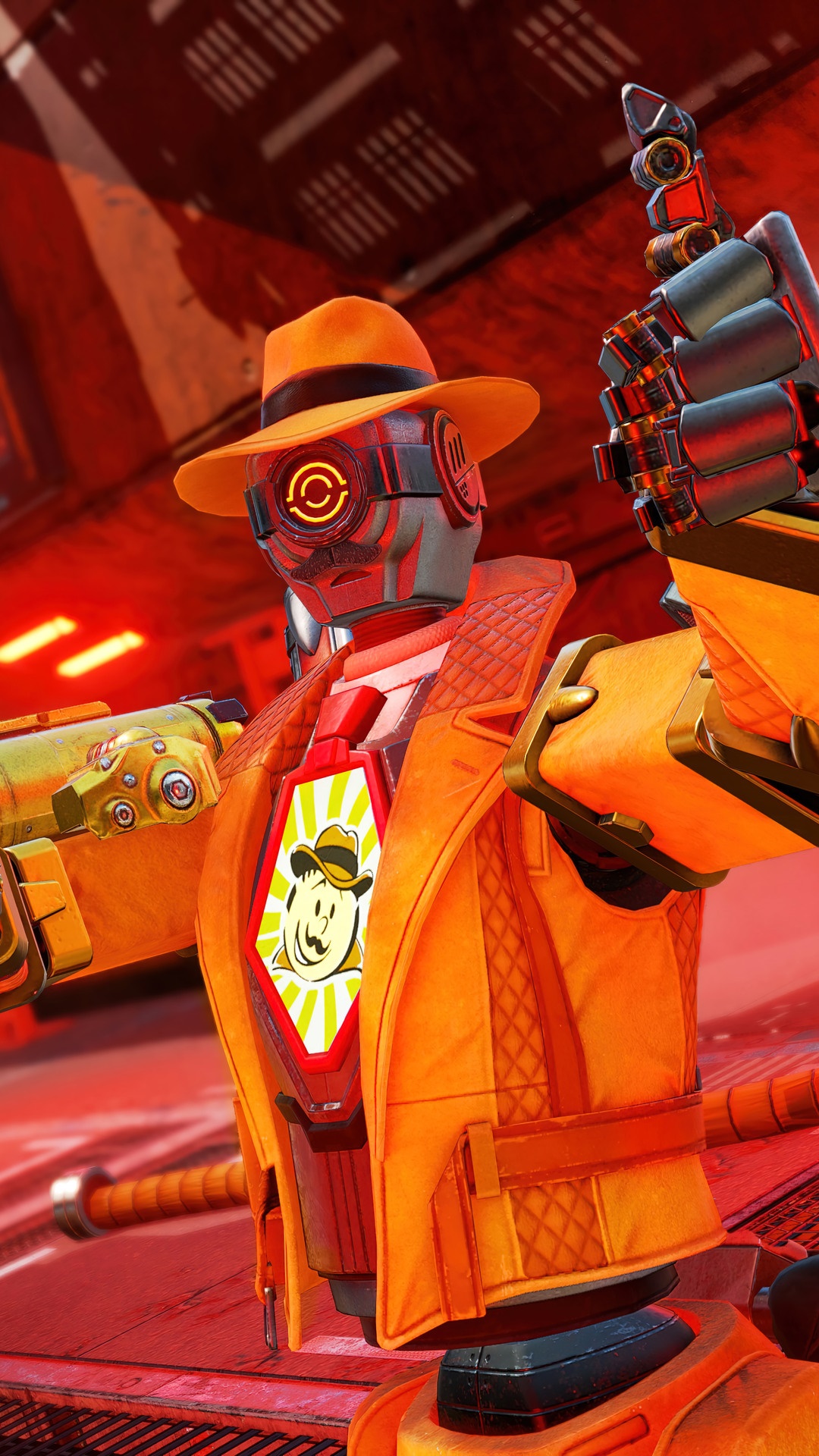 Pathfinder from Apex Legends in a trench coat HD Phone Wallpaper