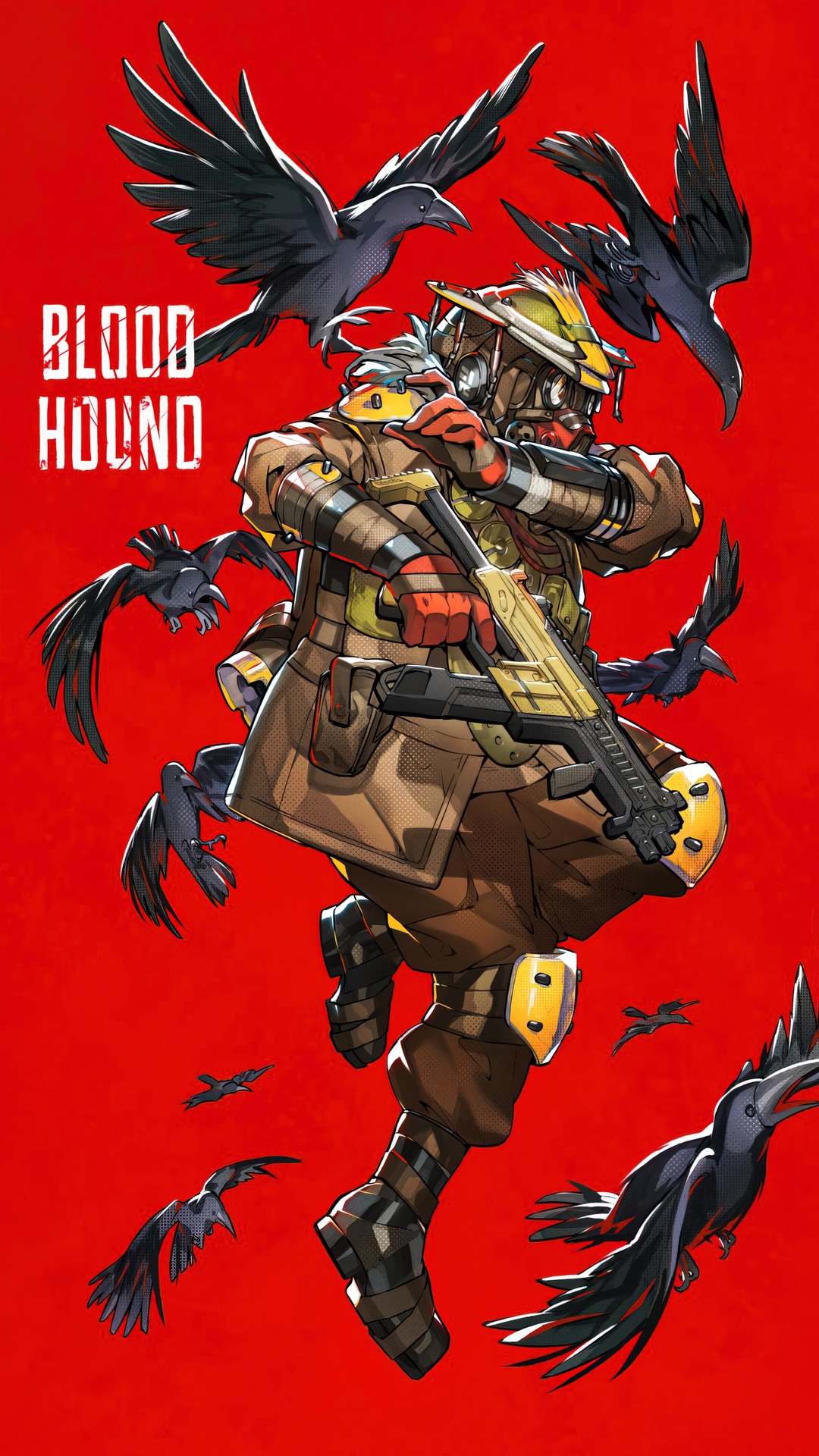 Bloodhound from Apex Legends with Crows HD Phone Wallpaper