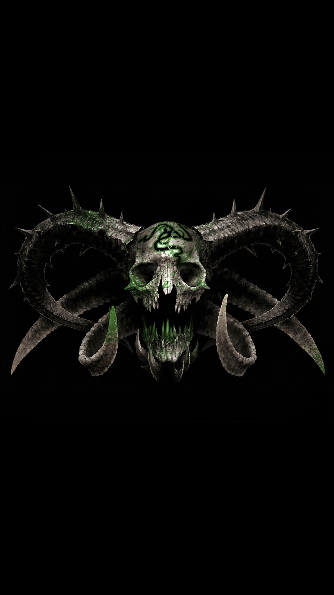 Razer Skull with Horns Logo HD Phone Wallpaper