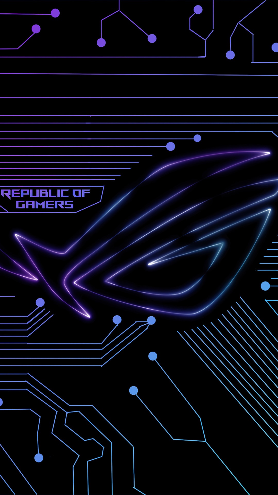 Asus ROG Neon Circuit Design HD Phone Wallpaper