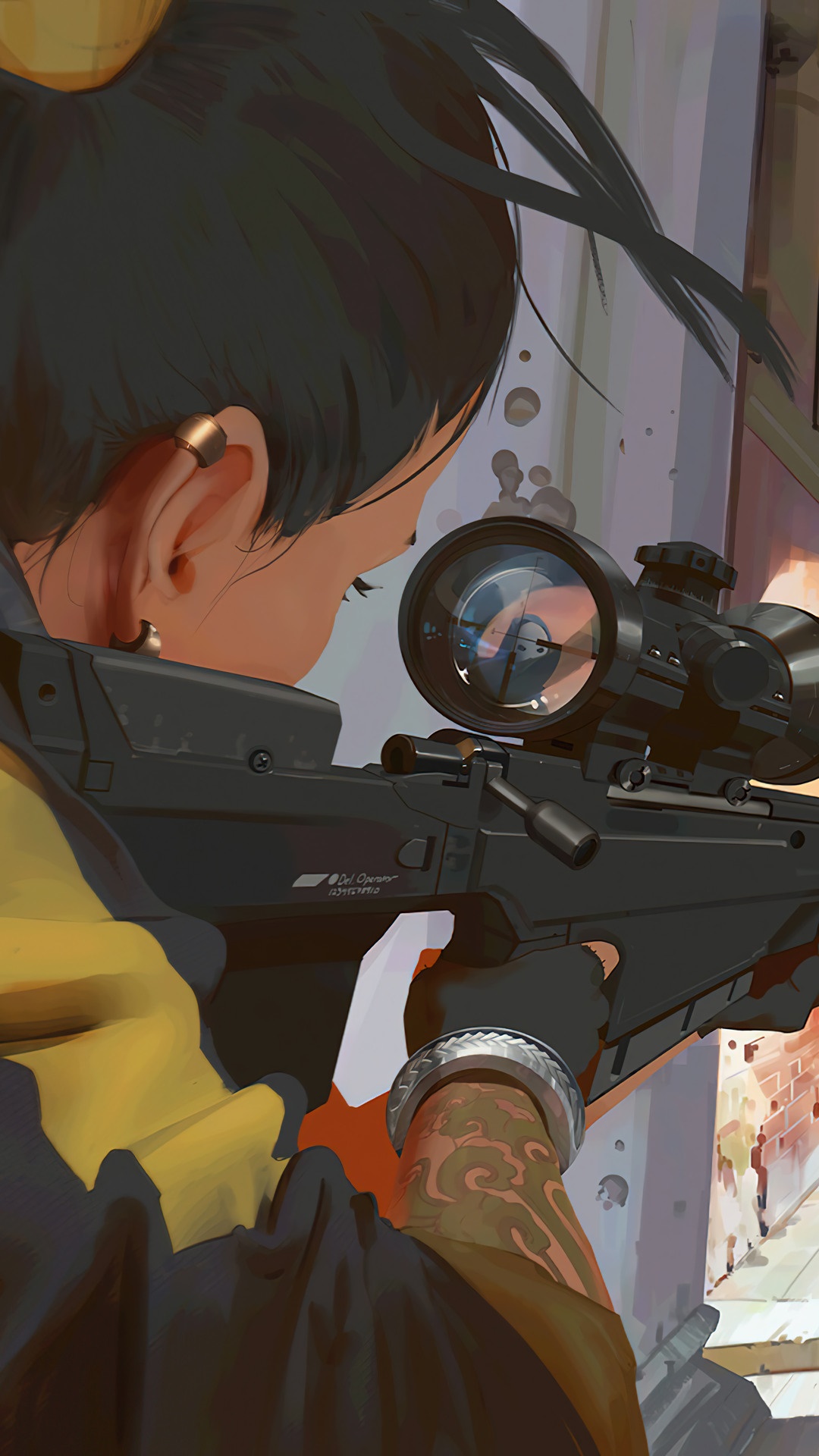 Character from Valorant aiming a sniper rifle HD Phone Wallpaper