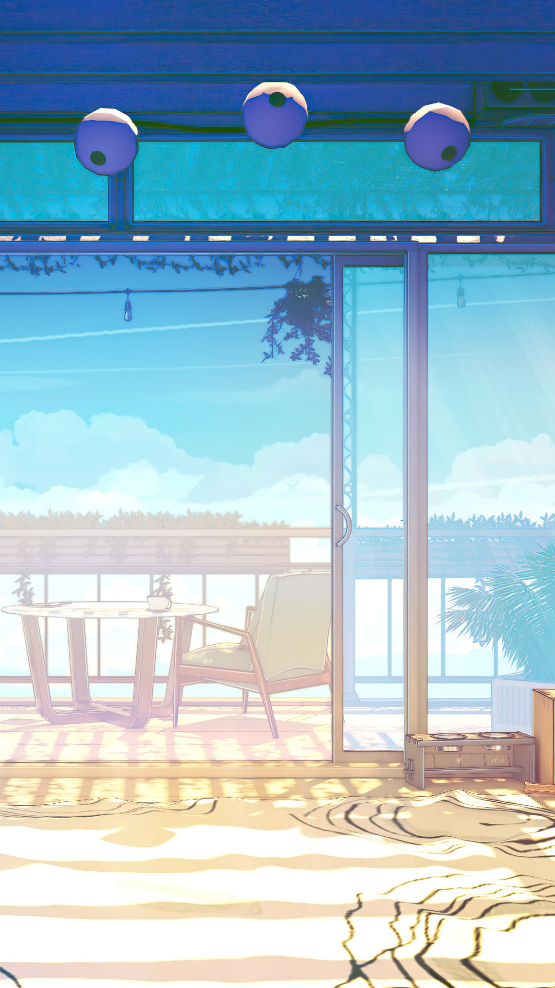 Summer Balcony with Ocean View HD Phone Wallpaper