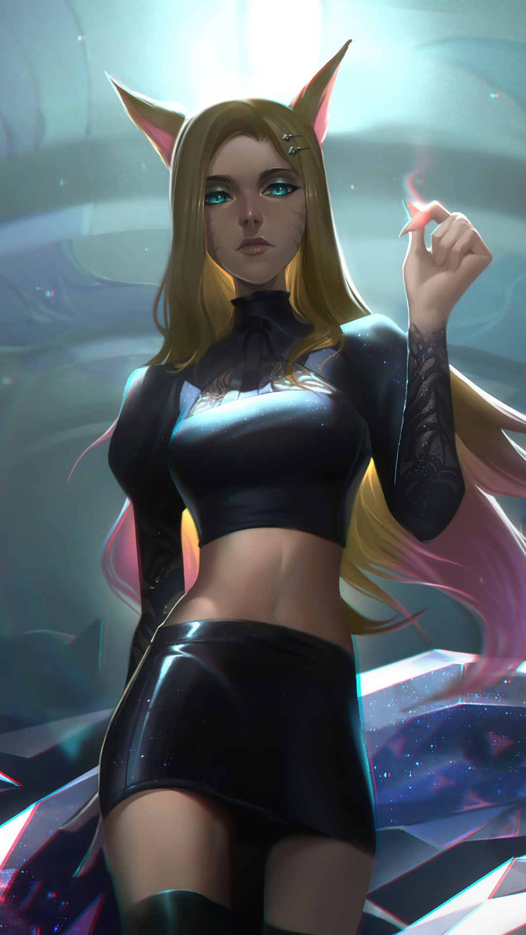 Ahri from League of Legends KDA The Baddest HD Phone Wallpaper