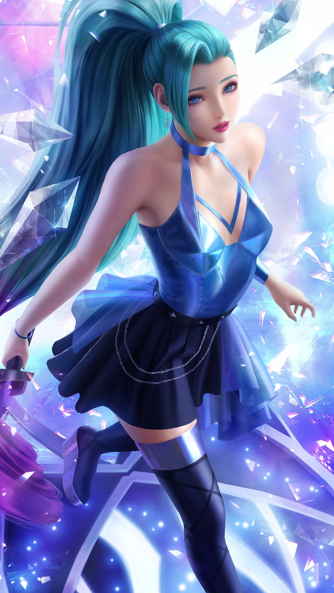 Seraphine from KDA All Out HD Phone Wallpaper