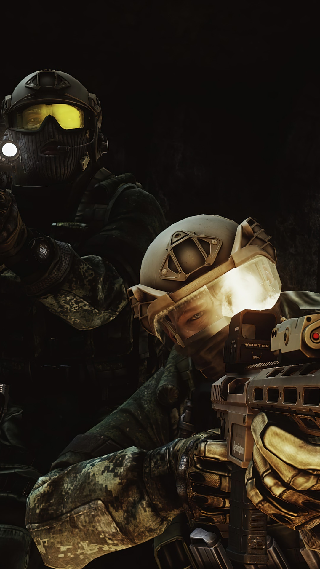 Two soldiers in tactical gear in Escape from Tarkov HD Phone Wallpaper