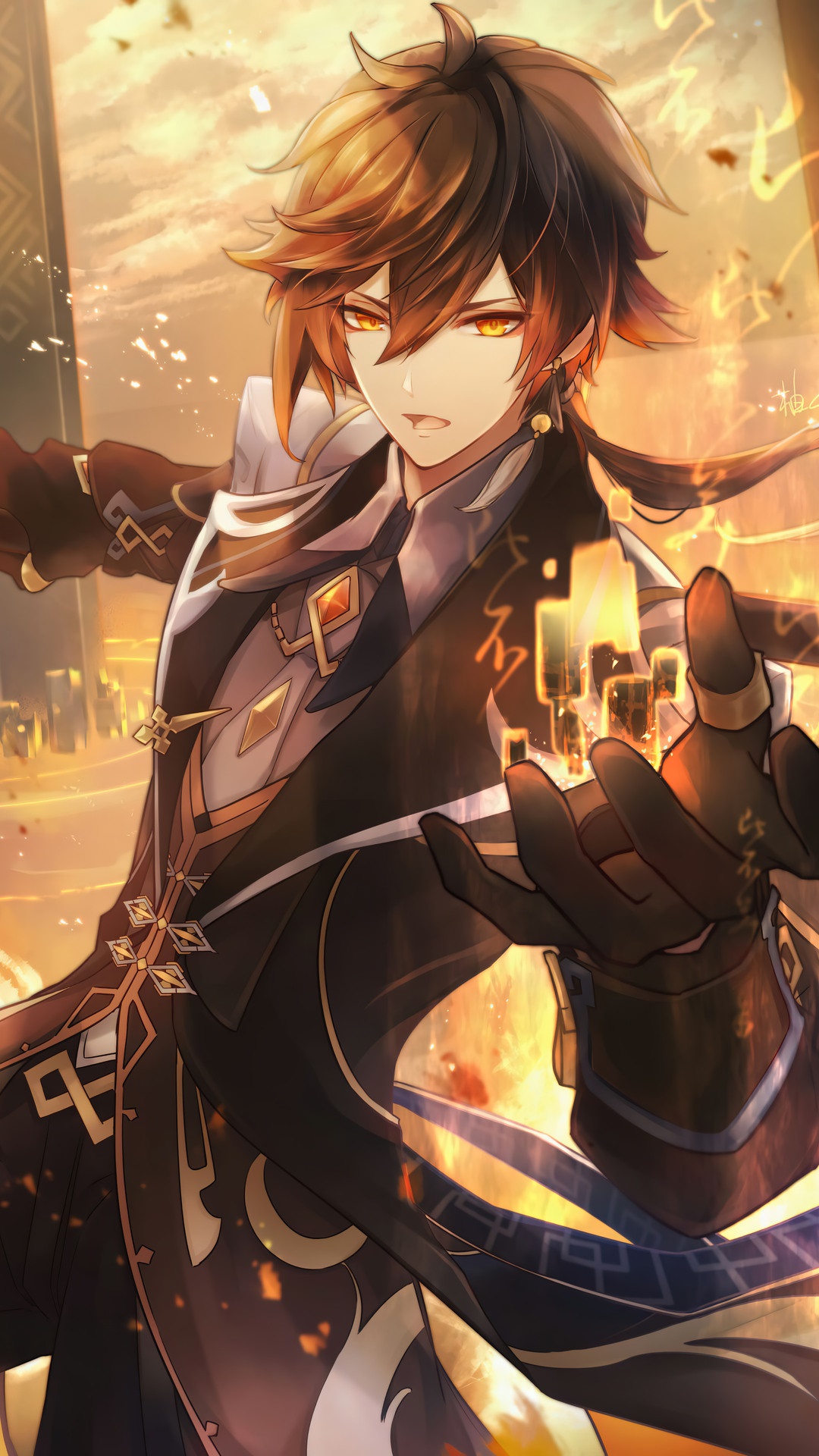 Zhongli from Genshin Impact HD Phone Wallpaper