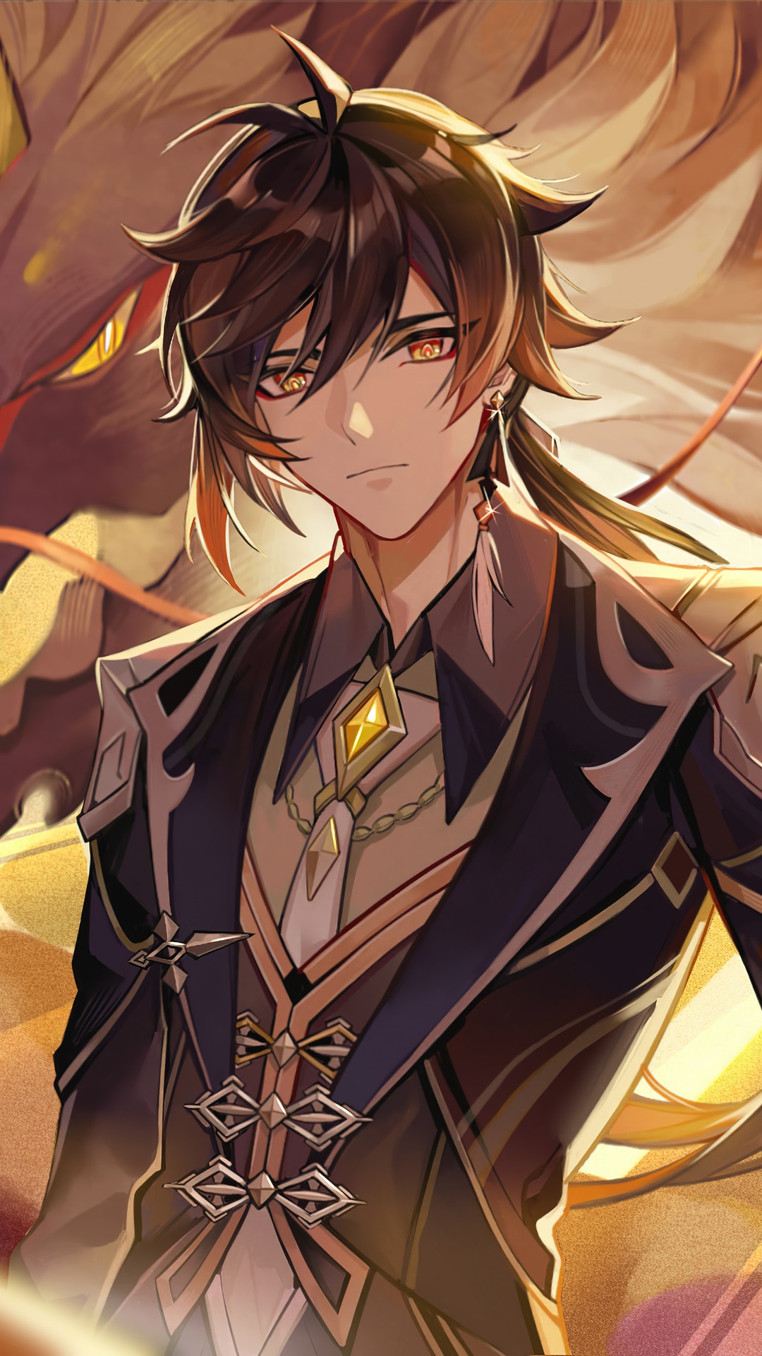 Zhongli from Genshin Impact HD Phone Wallpaper