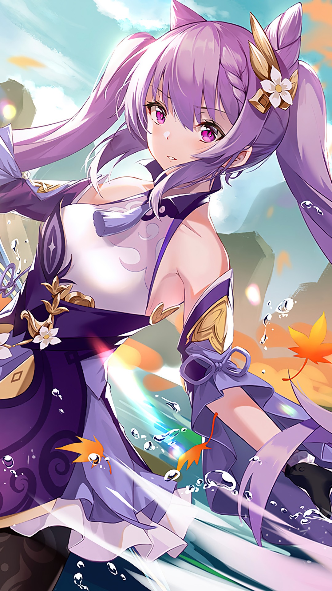 Keqing from Genshin Impact HD Phone Wallpaper