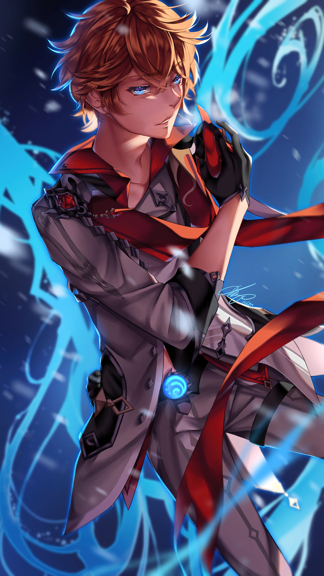 Tartaglia from Genshin Impact HD Phone Wallpaper