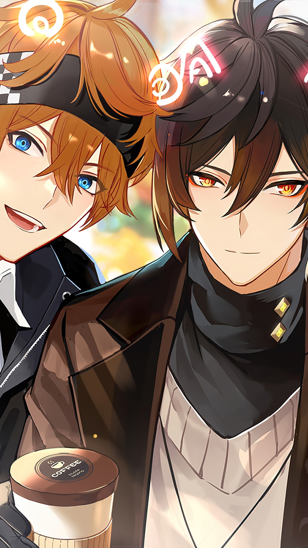 Zhongli and Tartaglia from Genshin Impact HD Phone Wallpaper