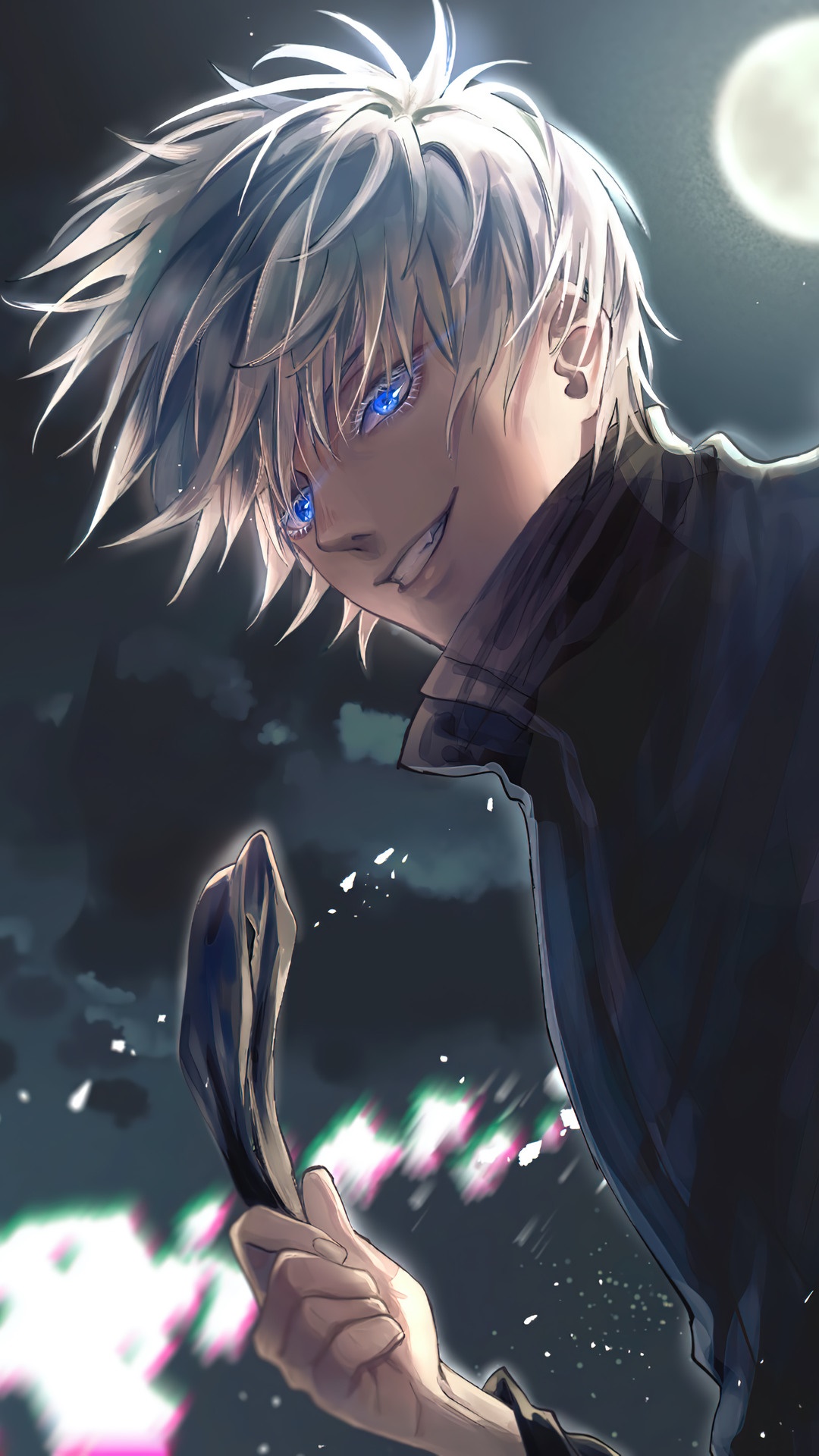 Satoru Gojo from Jujutsu Kaisen with Blue Eyes HD Phone Wallpaper