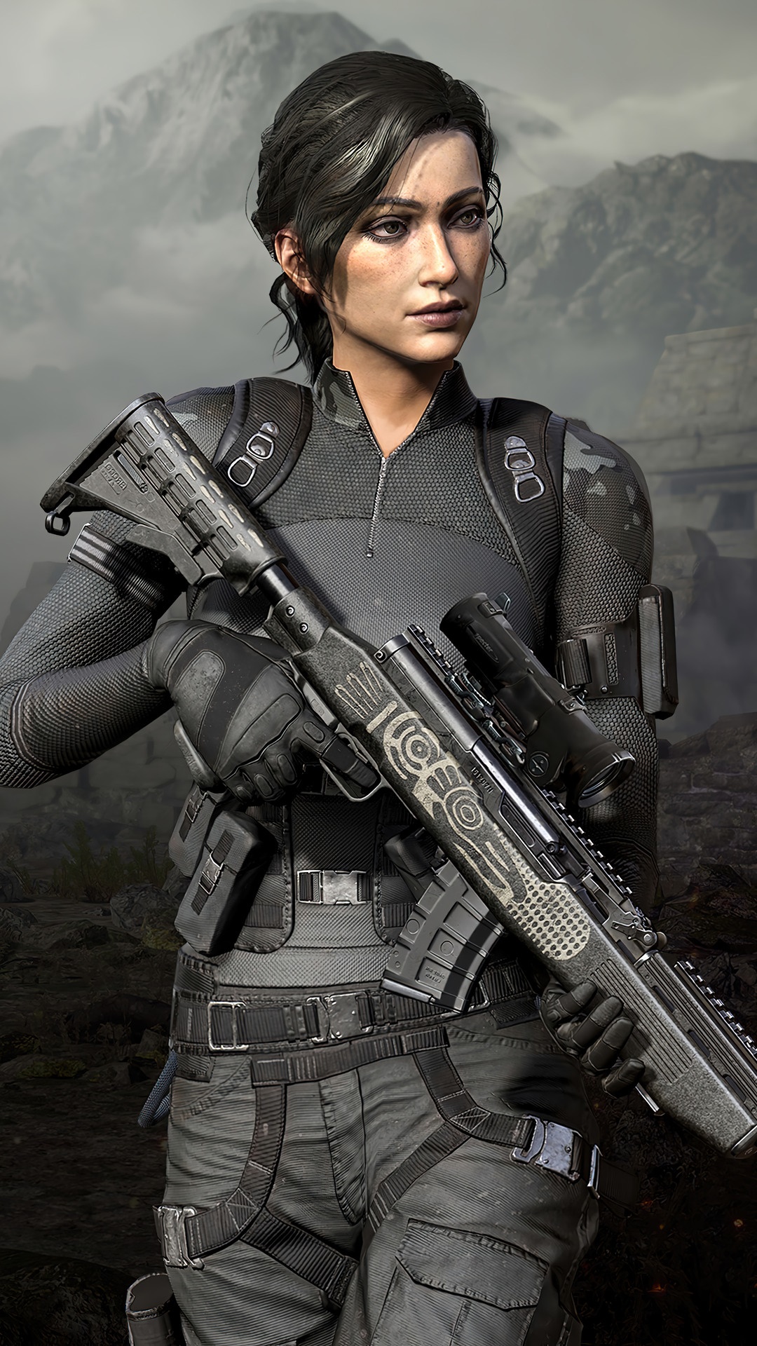Woman with rifle from PlayerUnknown's Battlegrounds HD Phone Wallpaper