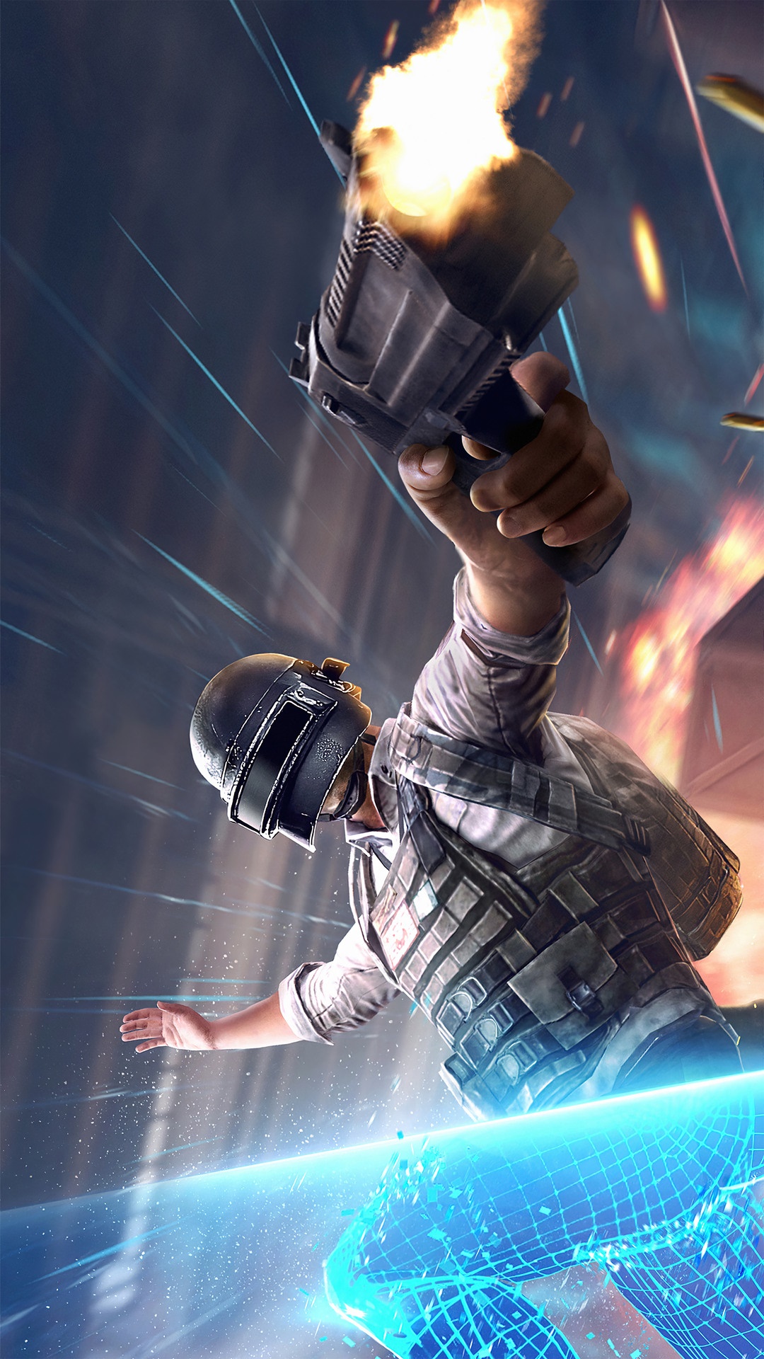 Player firing a gun in PlayerUnknown's Battlegrounds HD Phone Wallpaper