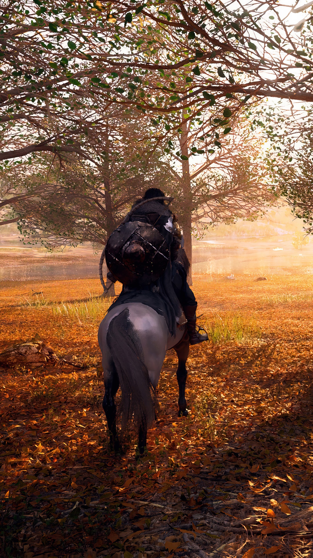 Crimson Desert video game landscape with rider HD Phone Wallpaper