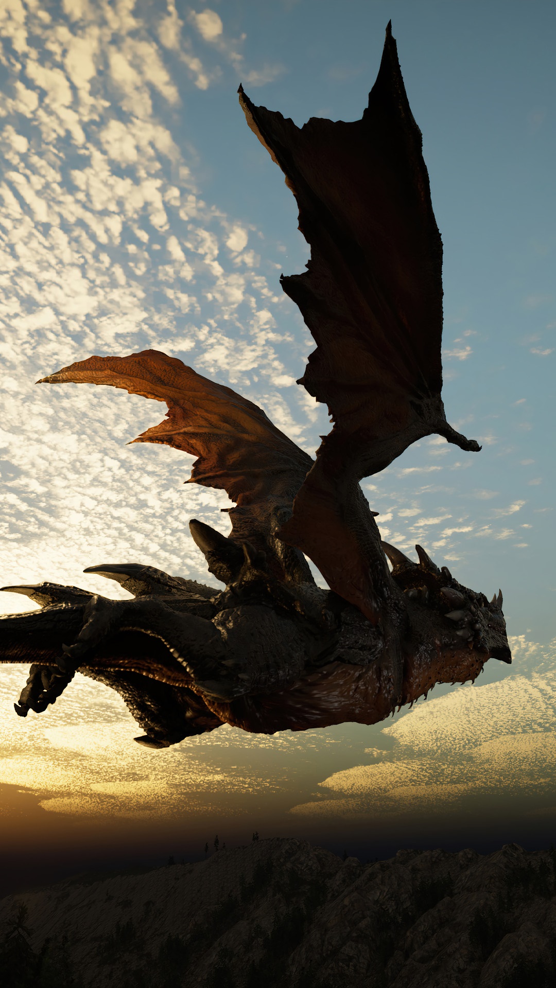 Dragon flying in Crimson Desert HD Phone Wallpaper