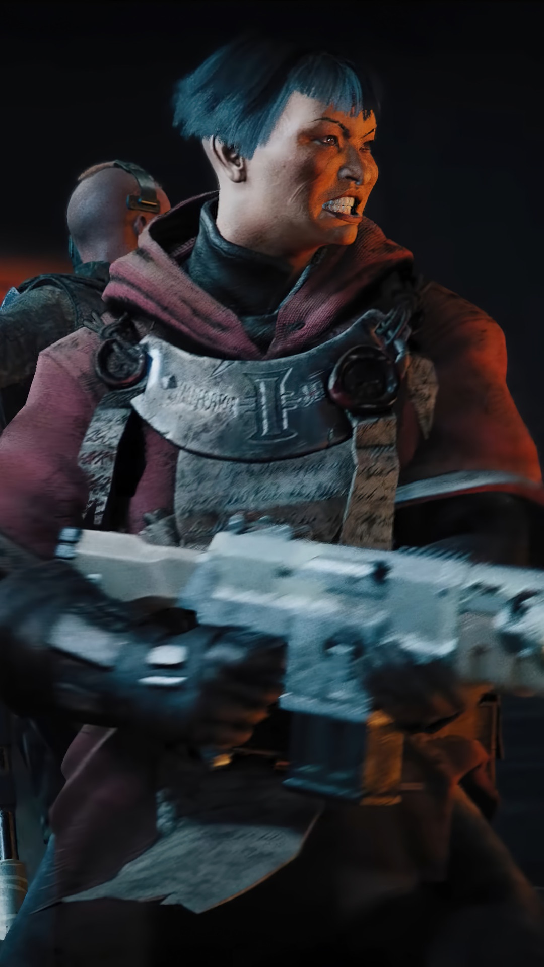 Warhammer 40000 Darktide character with a gun HD Phone Wallpaper