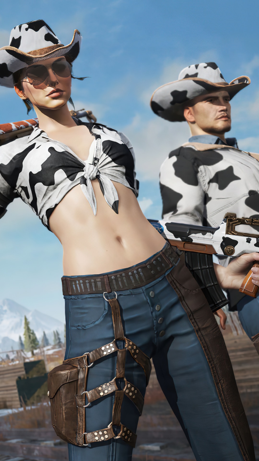 Cowboy outfits in PlayerUnknown's Battlegrounds HD Phone Wallpaper