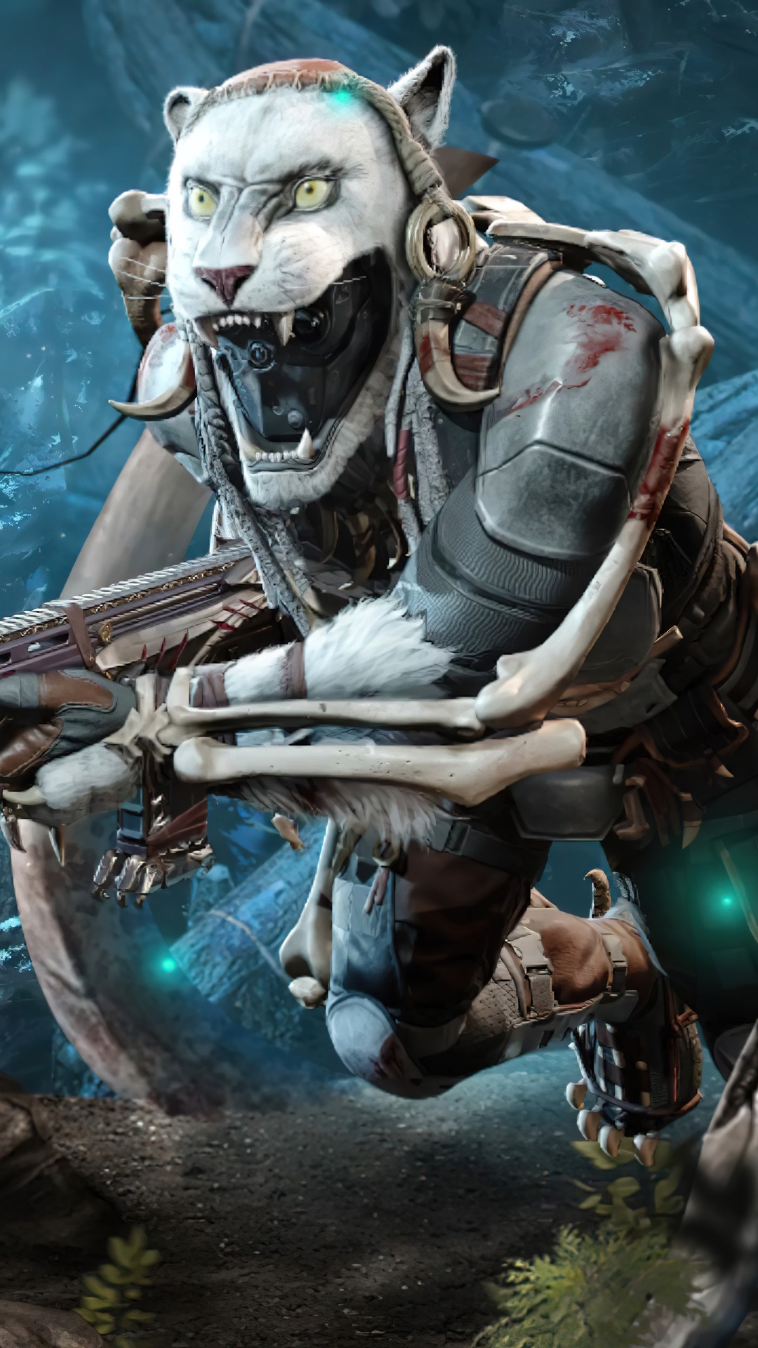 Call of Duty Mobile character with cybernetic enhancements HD Phone Wallpaper