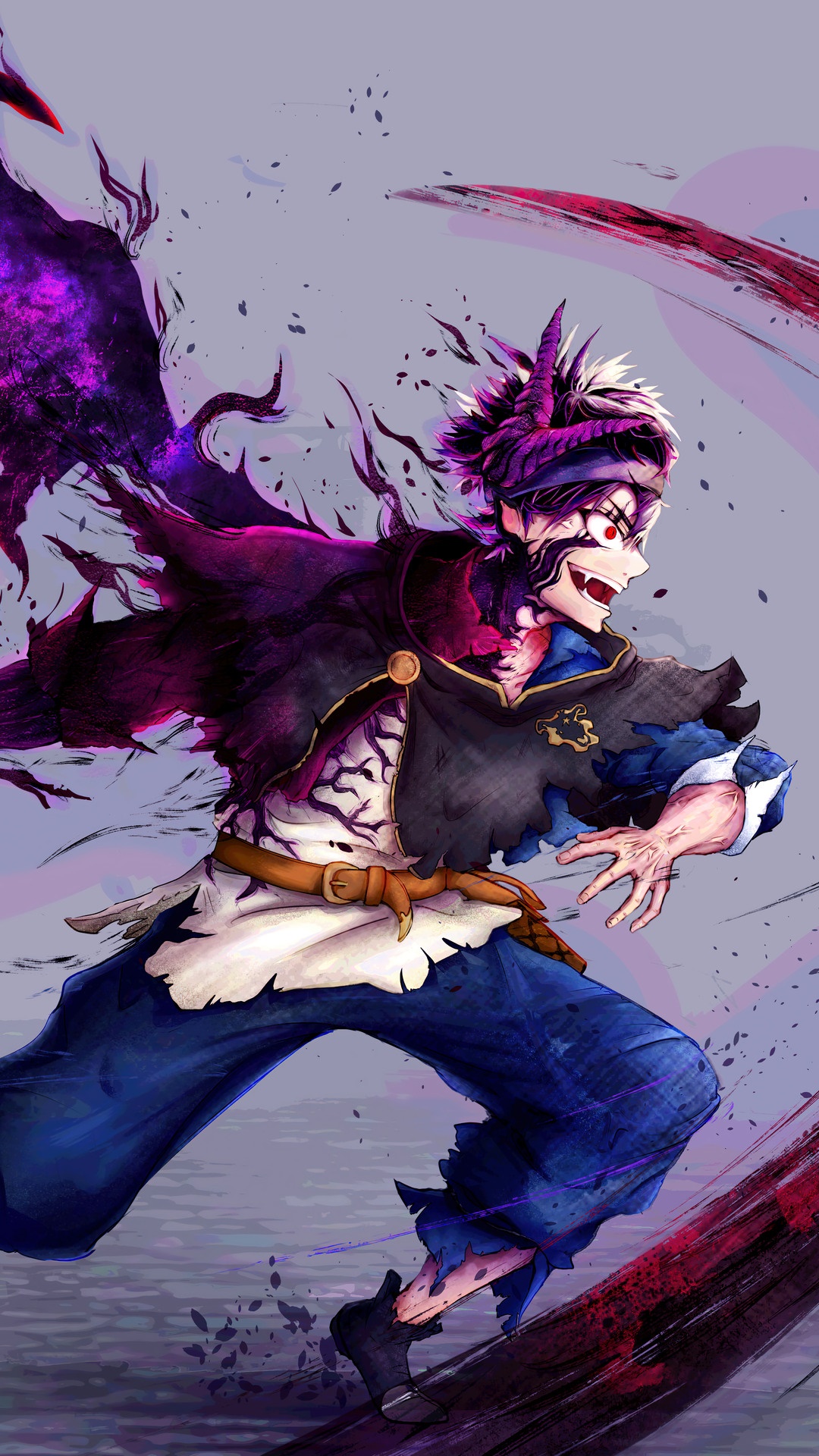 Asta in Demon Form from Black Clover HD Phone Wallpaper