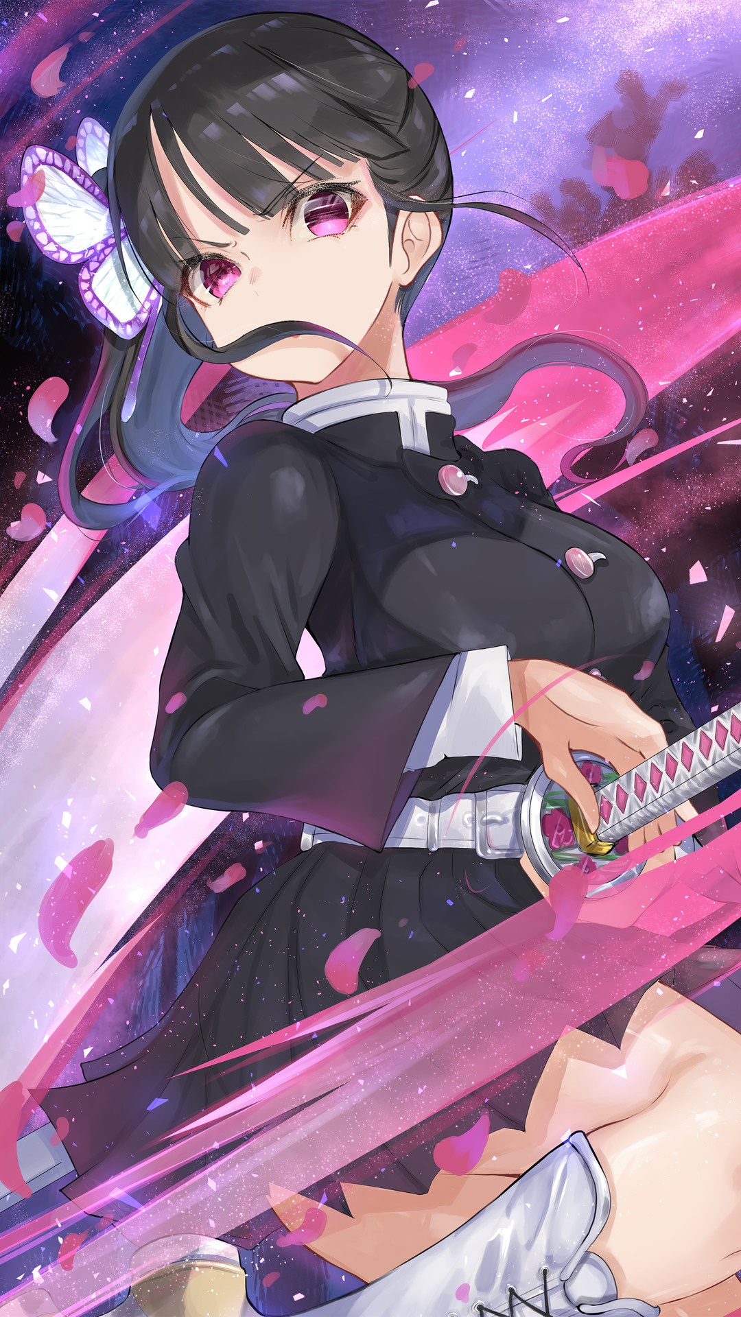 Kanao Tsuyuri from Demon Slayer Kimetsu no Yaiba HD Phone Wallpaper