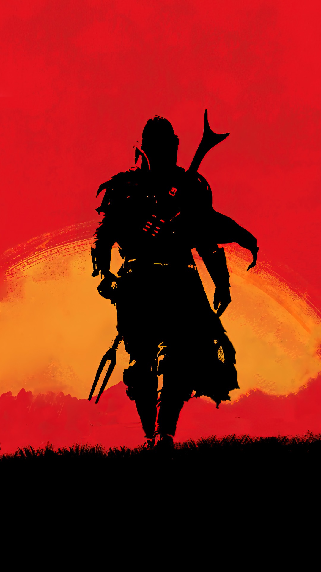 The Mandalorian from Star Wars Art HD Phone Wallpaper
