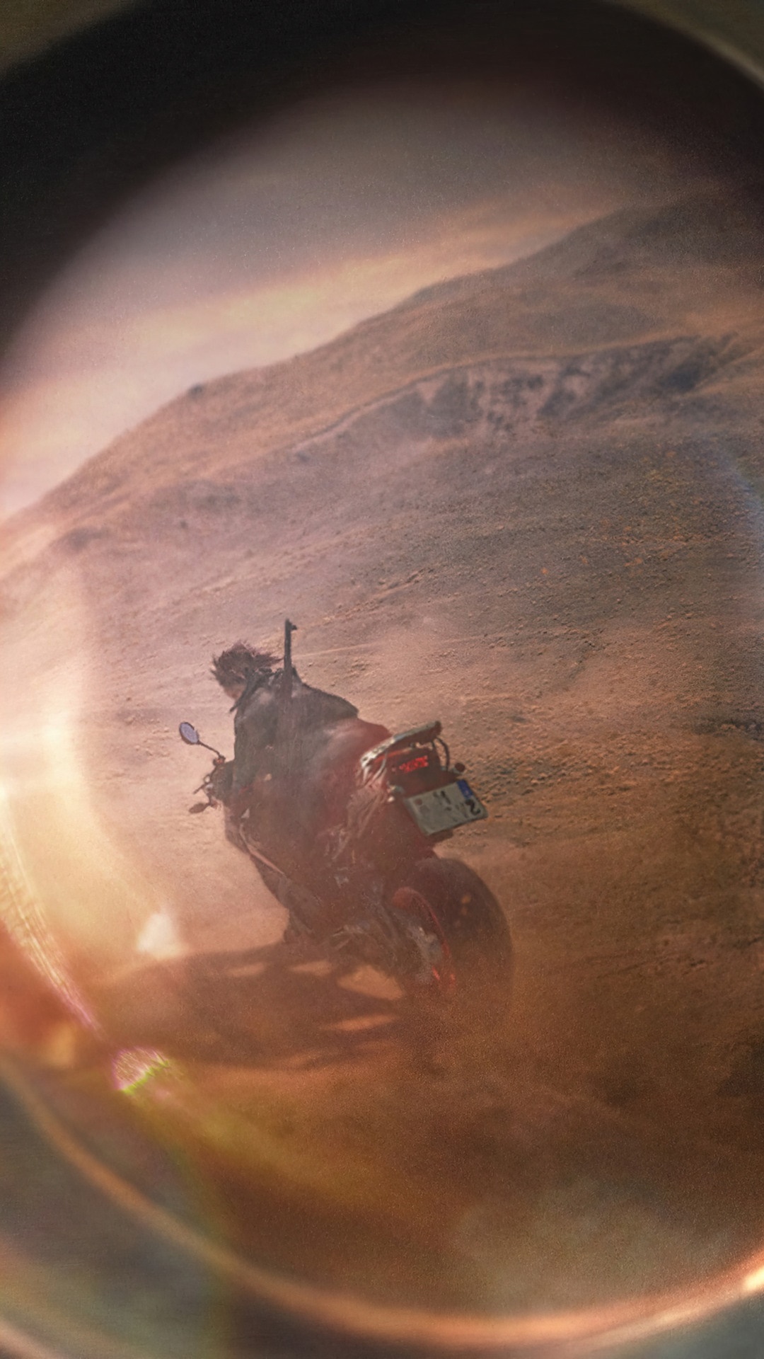 Motorcycle rider in a desert landscape, PUBG HD Phone Wallpaper