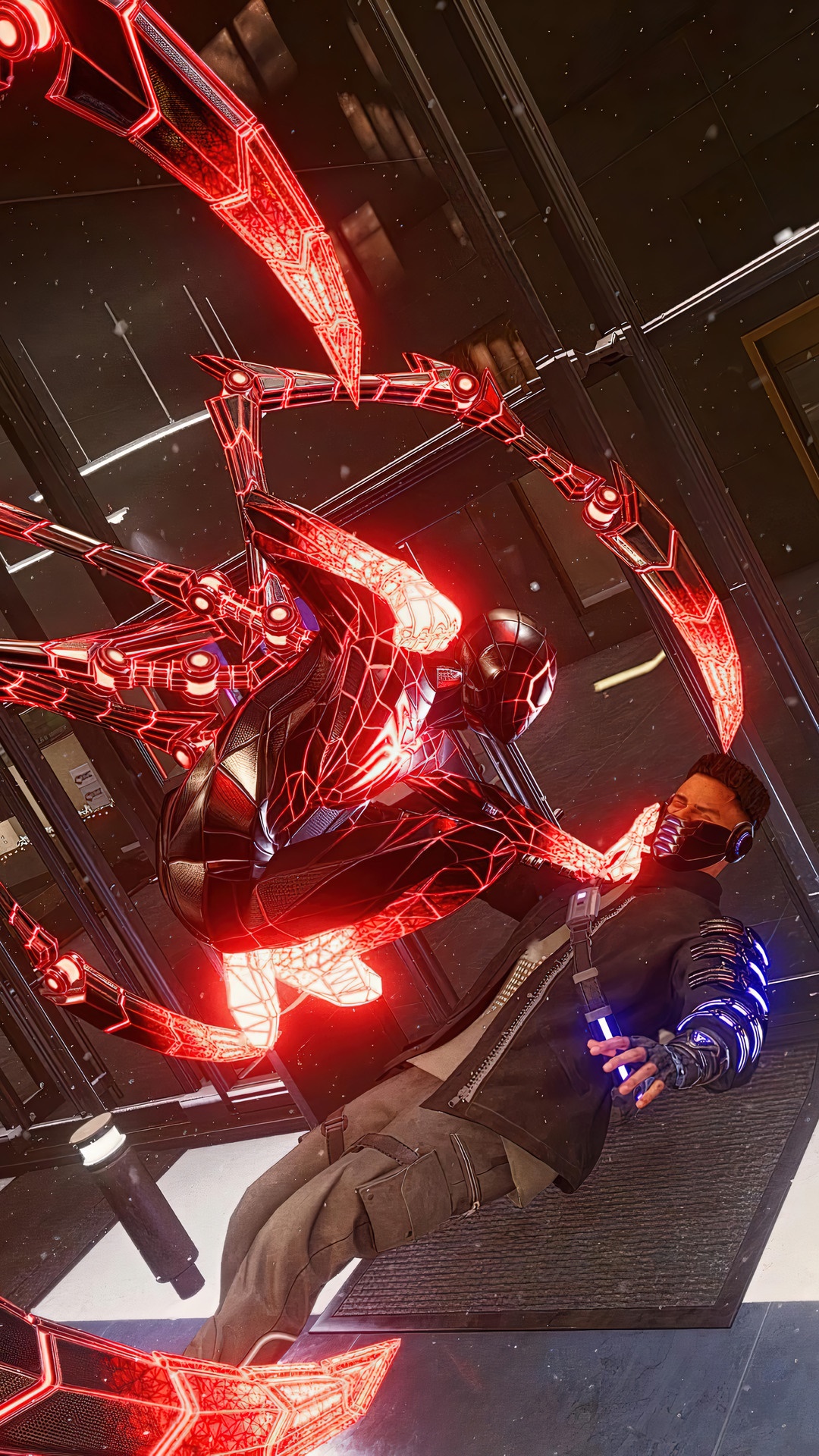 Miles Morales from Marvel's Spider-Man: Miles Morales using Programmable Matter HD Phone Wallpaper