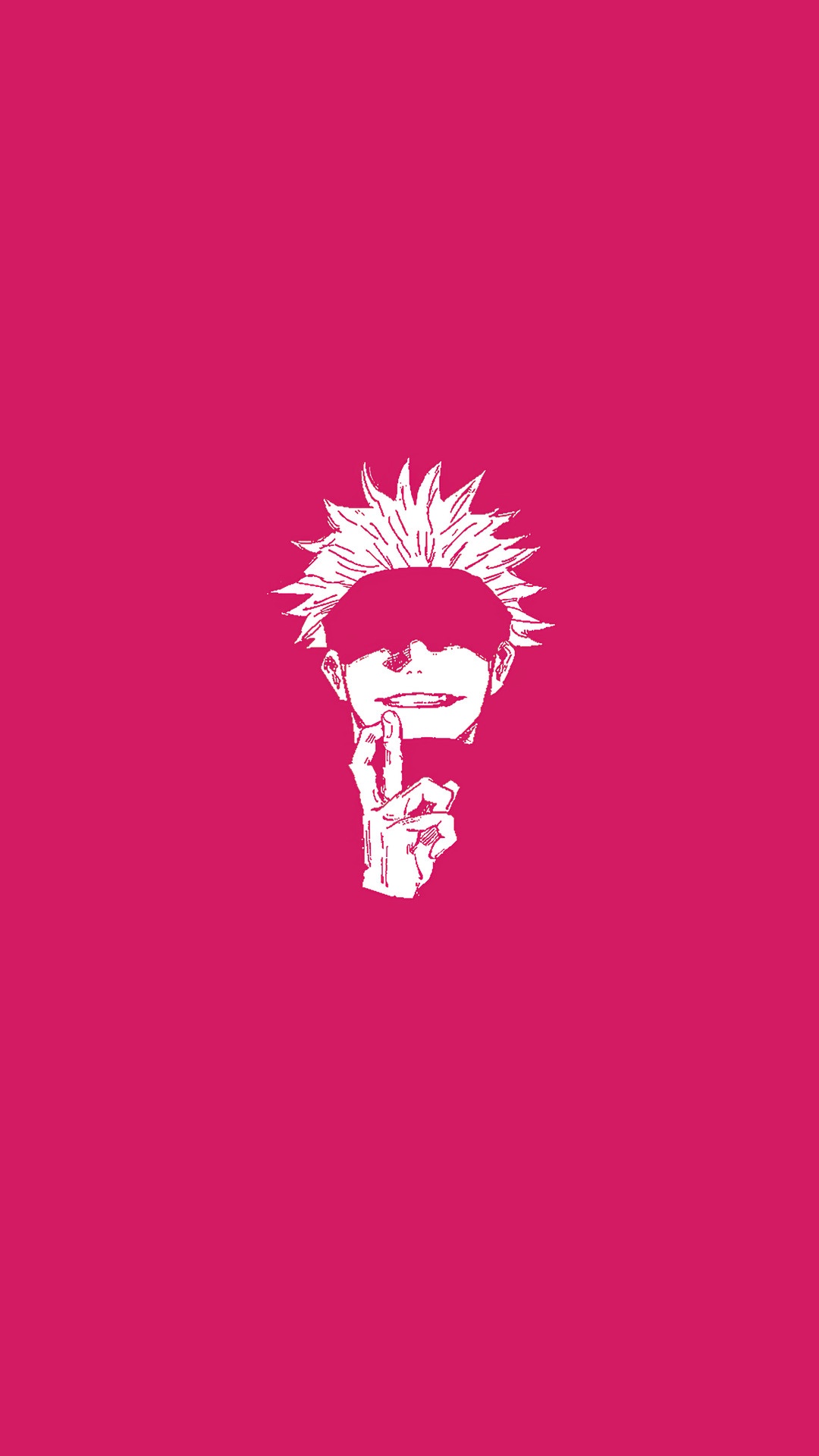 Satoru Gojo from Jujutsu Kaisen Minimalist Art HD Phone Wallpaper