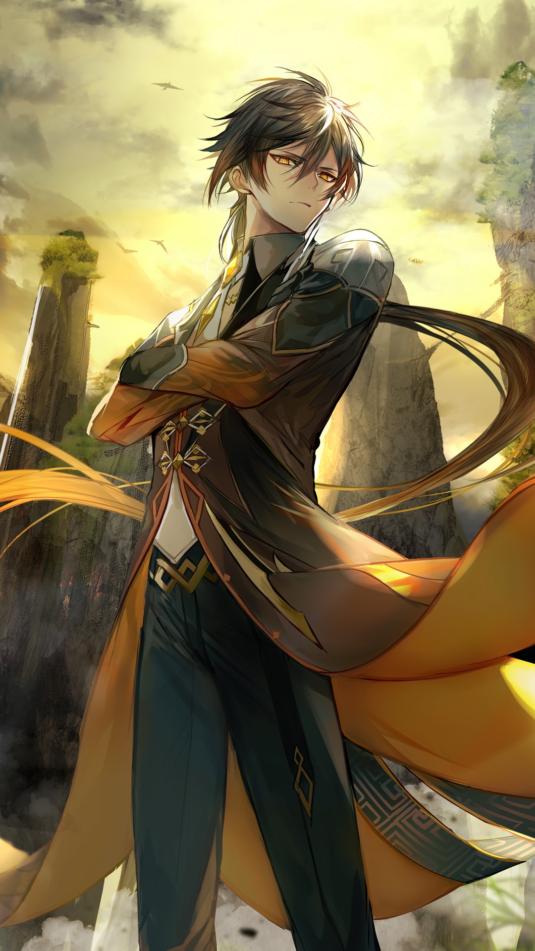Zhongli from Genshin Impact HD Phone Wallpaper
