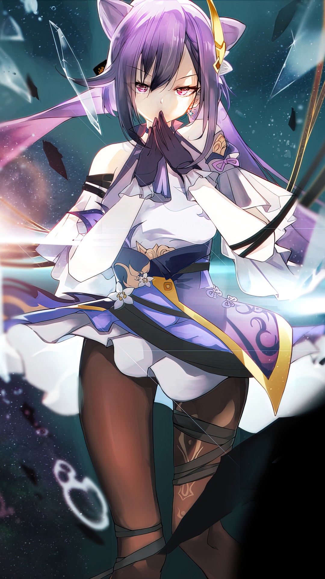 Keqing from Genshin Impact HD Phone Wallpaper