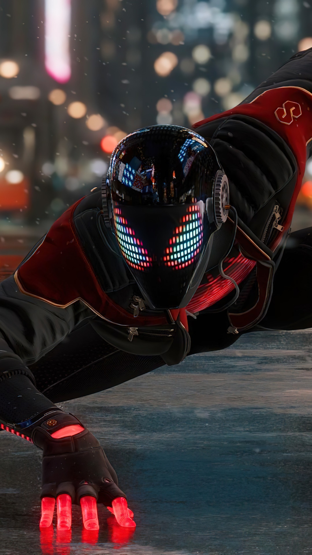 Spider-Man (Miles Morales) in a Video Game HD Phone Wallpaper