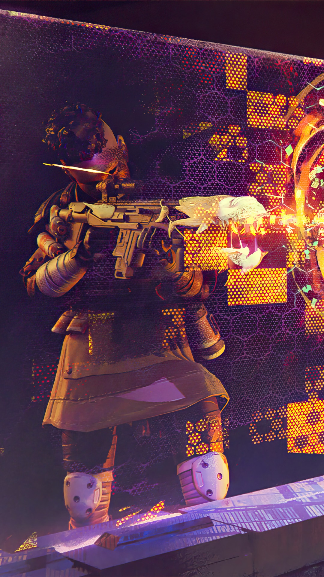 Character from Apex Legends holding a weapon HD Phone Wallpaper