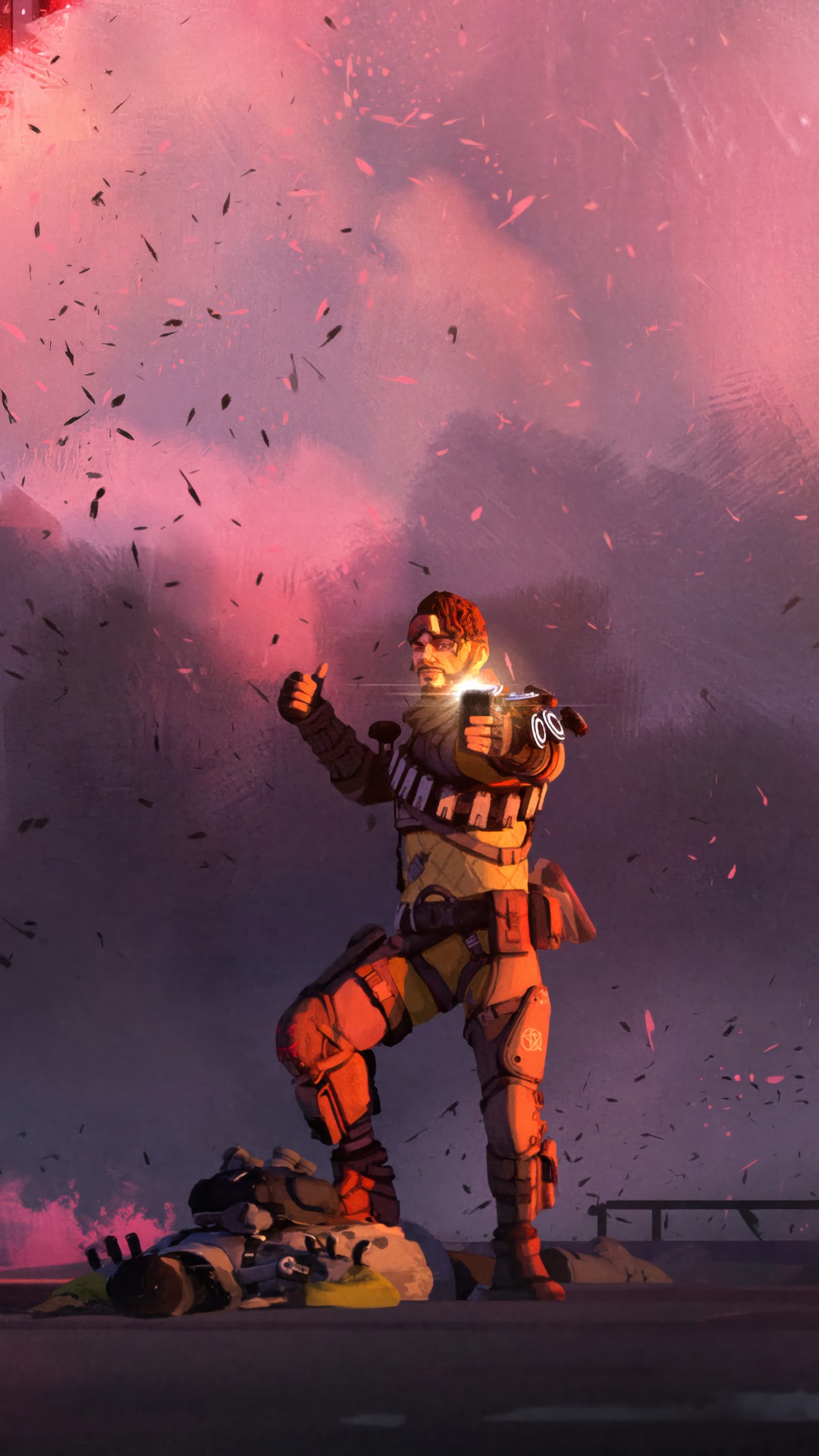 Mirage from Apex Legends holding a gun HD Phone Wallpaper