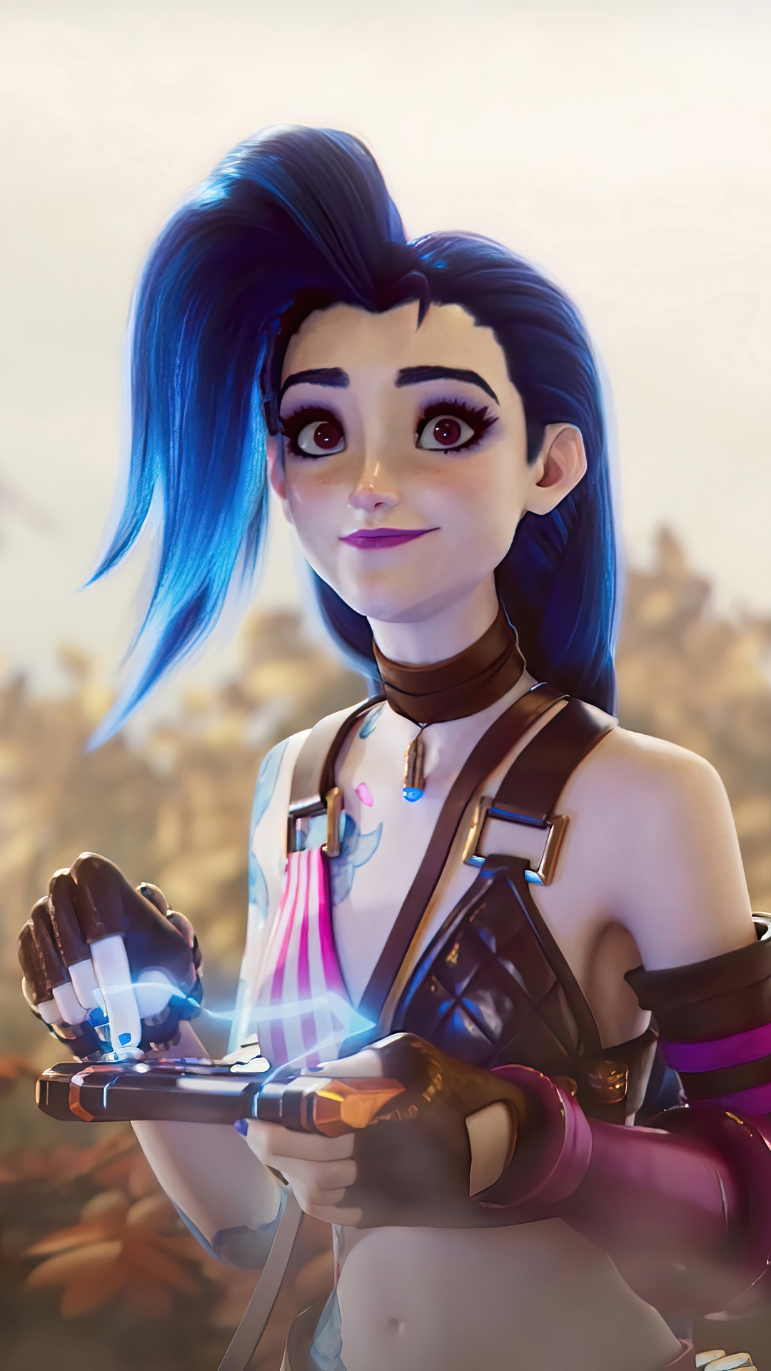 Jinx from League of Legends Wild Rift HD Phone Wallpaper
