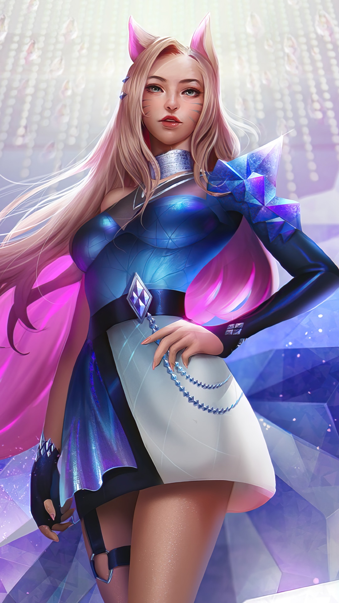 Ahri from League of Legends KDA All Out HD Phone Wallpaper