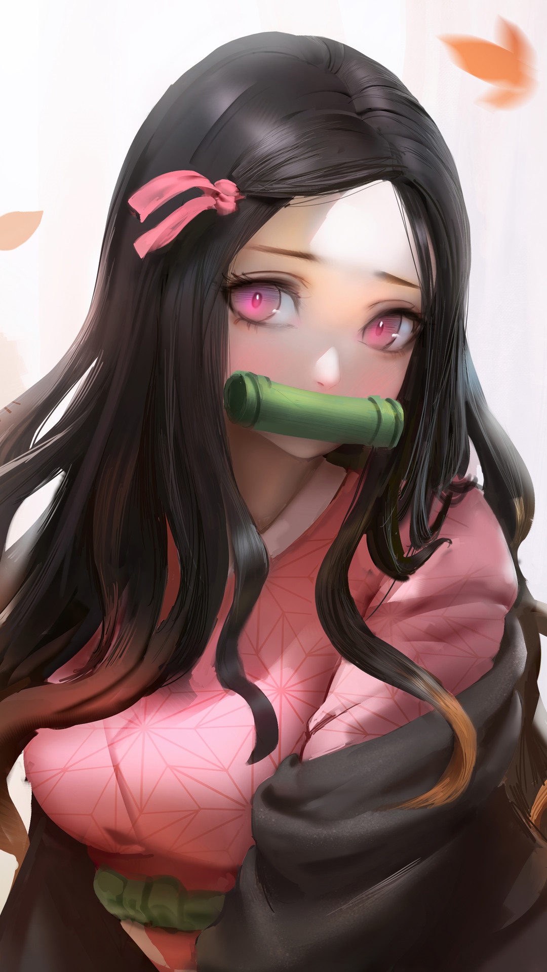 Nezuko Kamado from Demon Slayer Kimetsu no Yaiba HD Phone Wallpaper