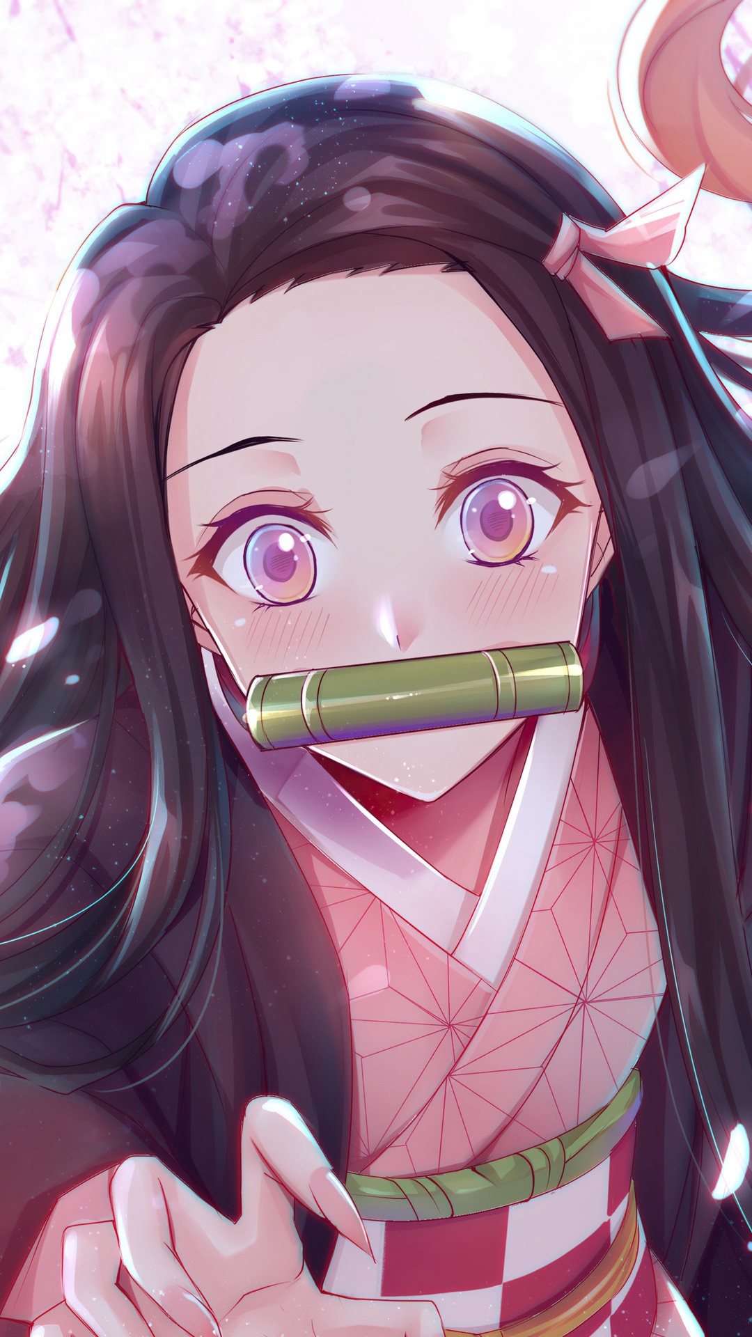 Nezuko Kamado from Demon Slayer Kimetsu no Yaiba HD Phone Wallpaper