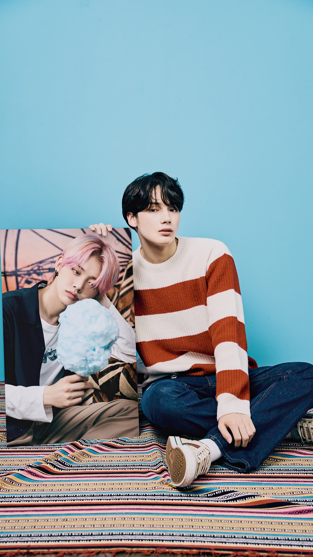 TXT Kpop members Huening Kai and Yeonjun photoshoot HD Phone Wallpaper