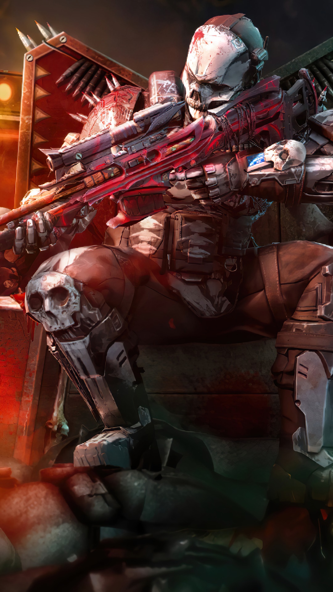 Soldier with skull helmet and rifle in Call of Duty Mobile HD Phone Wallpaper
